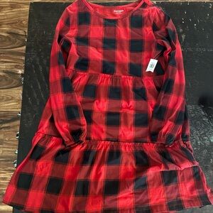 Old Navy Red and Black Checkered Dress